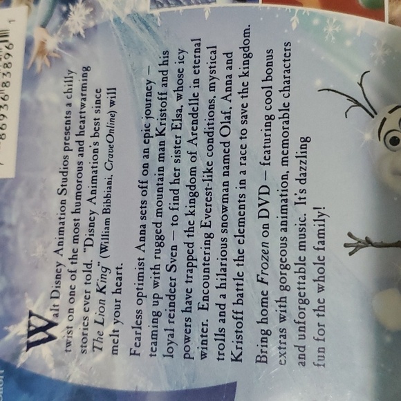 Disney's Frozen dvd - Picture 5 of 7